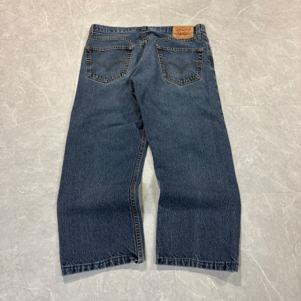 Levis 505 Regular Fit Straight Leg Jeans Mens 34x26 Blue Denim 4848